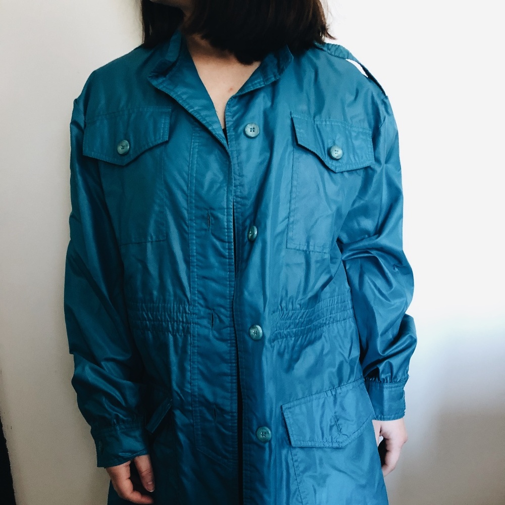 Aqua-Sheen Teal Rain Jacket